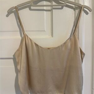 Reformation Cream Silk Camisole Top